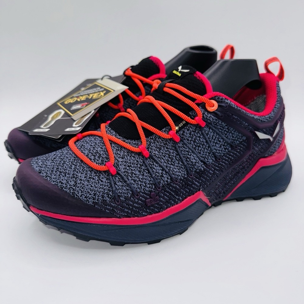 Salewa Dropline GTX Sneakers Women's Size 7 Ombré Blue Virtual Pink‎ Goretex